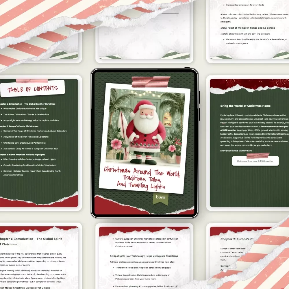 Christmas Around the World: Traditions, Tales, and Twinkling Lights | Cultural Holiday Travel Guide eBook | how do different countries celebrate christmas | Family, Classroom & Travel Printable