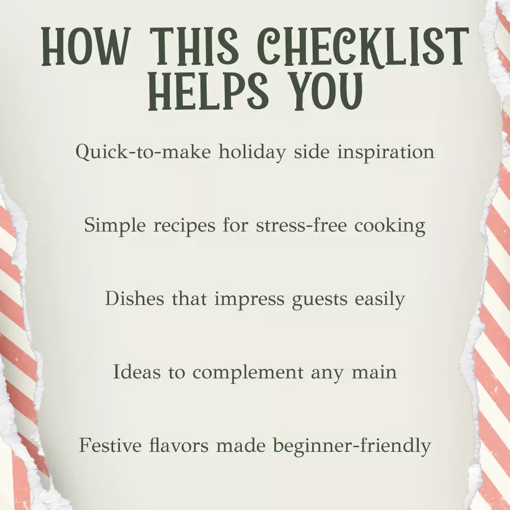 Christmas Dinner Sides: Easy Ideas for the Table – Printable Holiday Checklist, christmas dinner sides ideas, Festive Meal Planner for Stress-Free Hosting