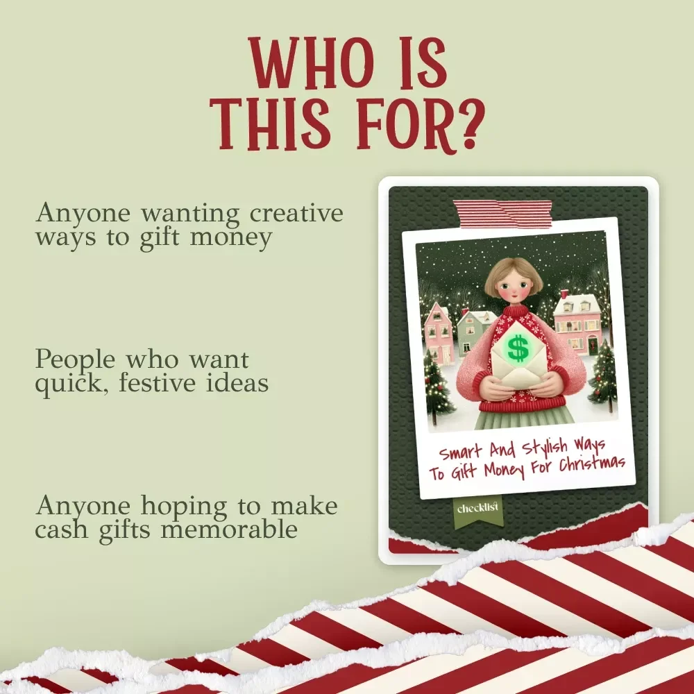 Smart and Stylish Ways to Gift Money for Christmas | Holiday Gifting Checklist | Creative Cash Gift Ideas | best way to gift money for christmas Printable Guide