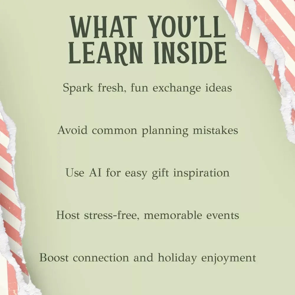 Fun Adult Christmas Gift Exchange Guide | Printable Holiday Party Guide for christmas gift exchange ideas for adults | Festive Digital Download
