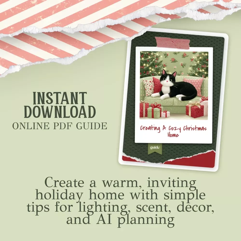 Creating a Cozy Christmas Home | Cozy Christmas Home Decor Guide | Holiday Decor Digital Download | Warm & Inviting Christmas eBook
