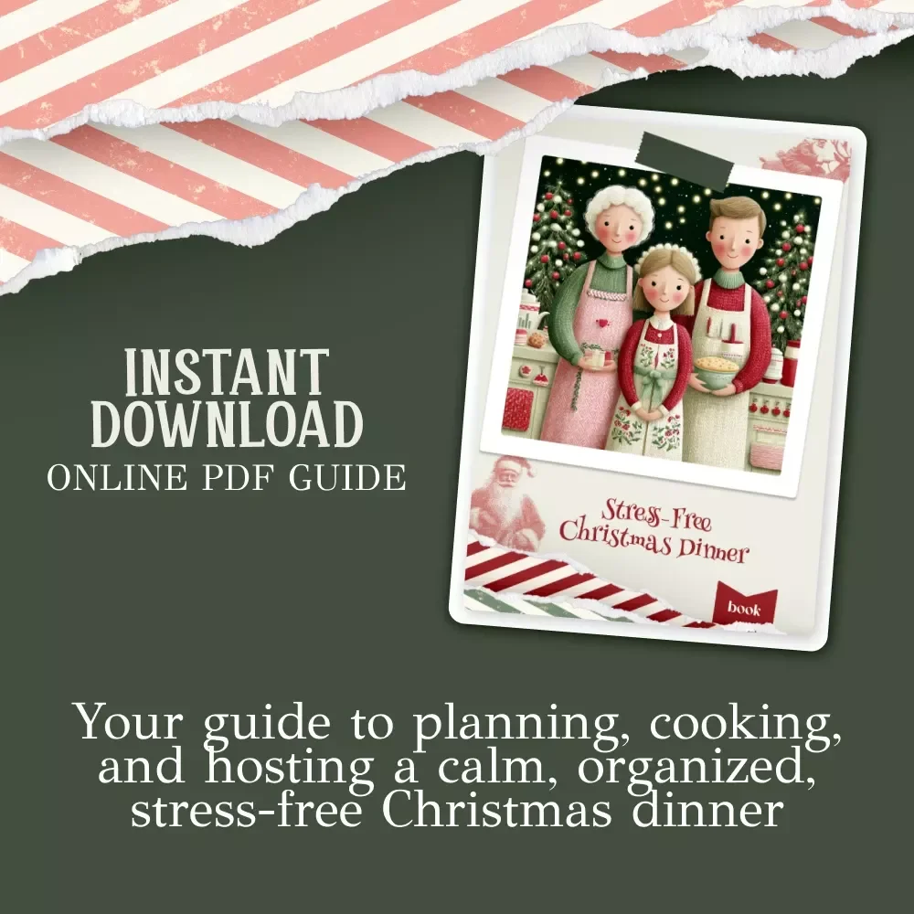 Stress-Free Christmas Dinner | Holiday Meal Planning eBook for how to make christmas dinner less stressful | Festive Menu, Prep & Hosting Guide