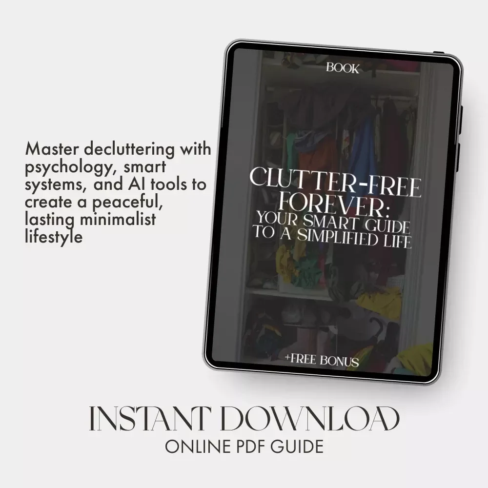 Clutter-Free Forever: Your Smart Guide to a Simplified Life | Digital Download Guide on How to Get Rid of Clutter Forever | Minimalist Home & Productivity eBook