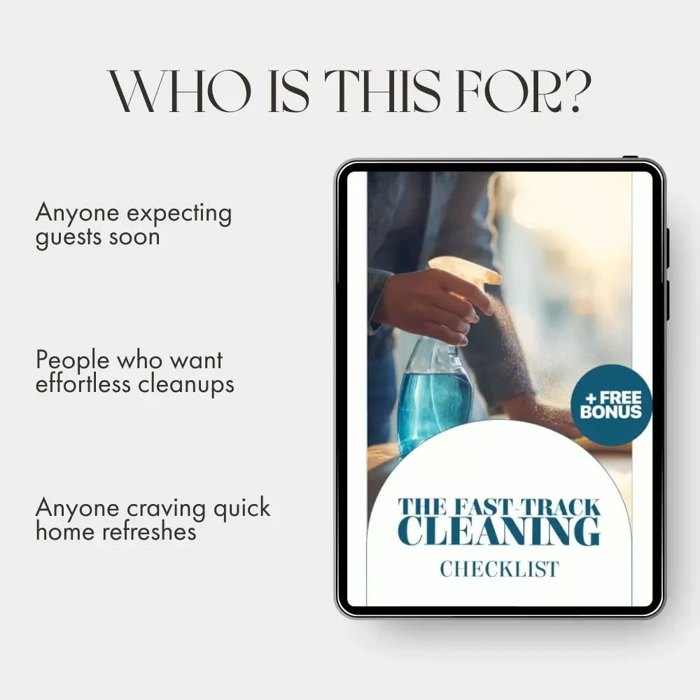 The Fast-Track Cleaning Checklist | Instant Digital Download | How to Clean Your House Fast Before Guests Arrive | Printable Home Reset Guide for Busy People