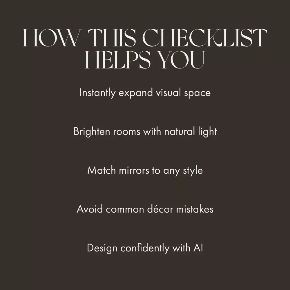 The Mirror Magic Checklist | How to Use Mirrors to Enhance Room Style | Digital Home Décor Guide for Light, Space & Style Transformation