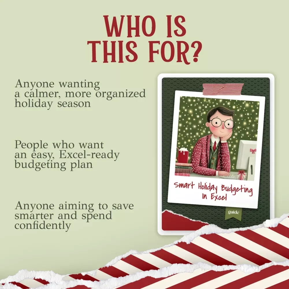Smart Holiday Budgeting in Excel | Christmas Budget Planner | Digital Guide for Stress-Free Spending | How to Make a Christmas Budget in Excel