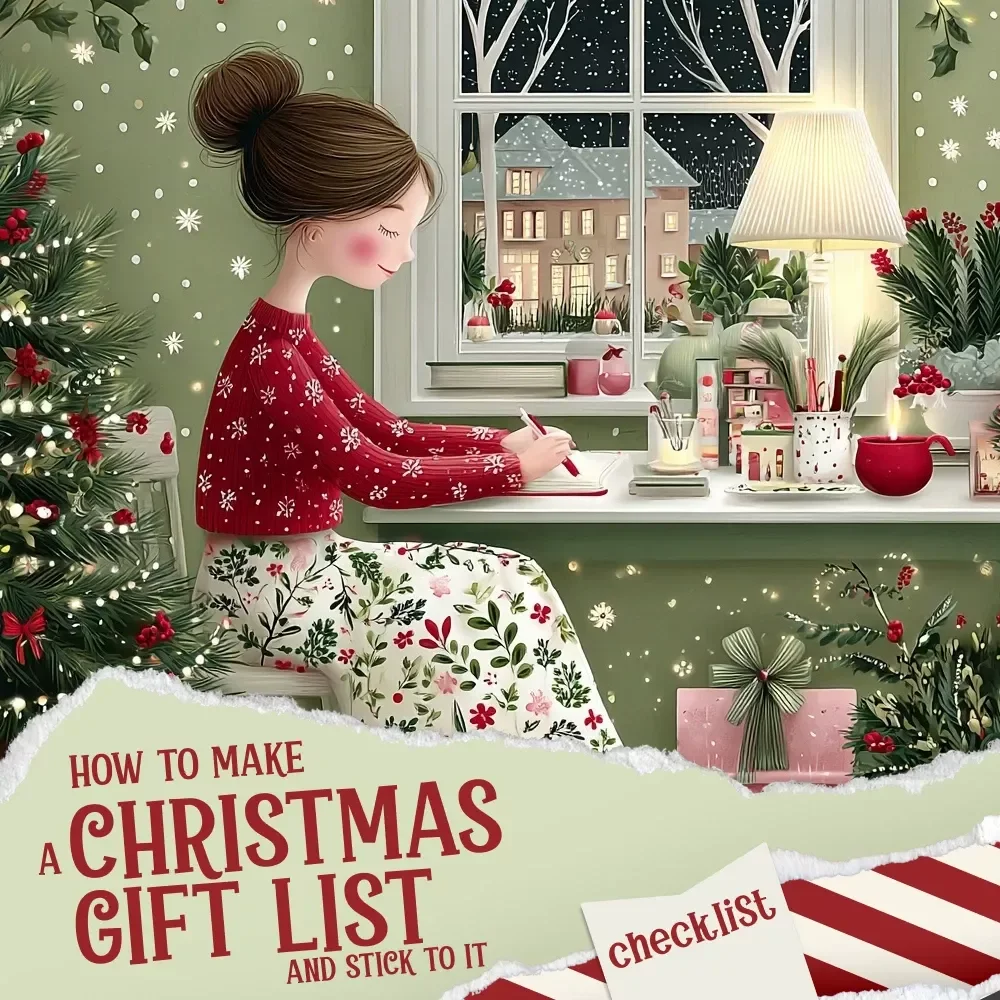 How to Make a Christmas Gift List and Stick to It Checklist | Holiday Budget Planner | Printable Digital Download | how to make a christmas gift list and stick to it