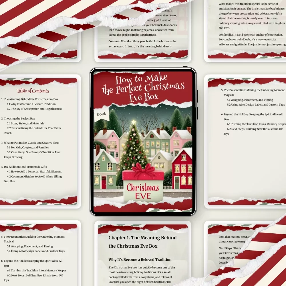 How to Make the Perfect Christmas Eve Box | Festive Holiday eBook Guide | Digital Download | Christmas Tradition Builder | how to make a christmas eve box