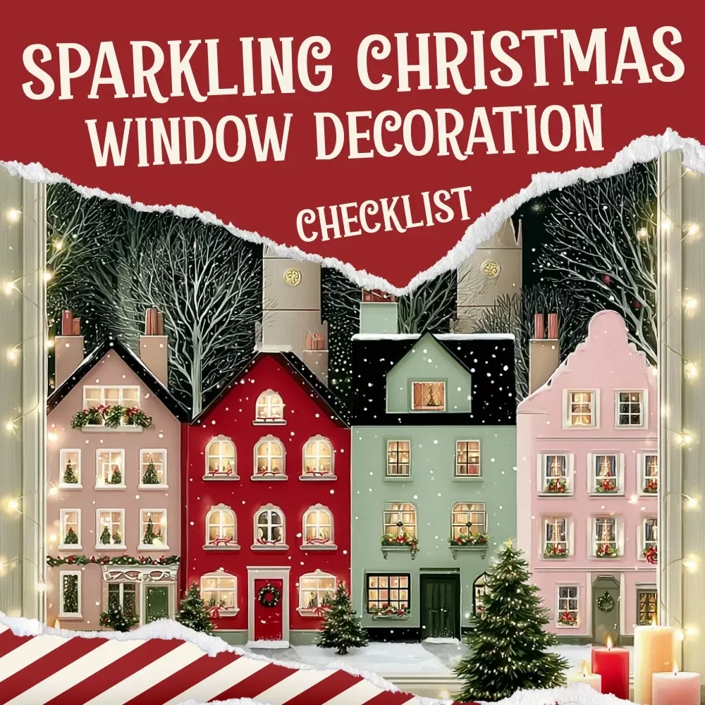 Sparkling Christmas Window Decoration Checklist | Festive Holiday Printable | christmas window decorations ideas Guide for Cozy, Eye-Catching Windows