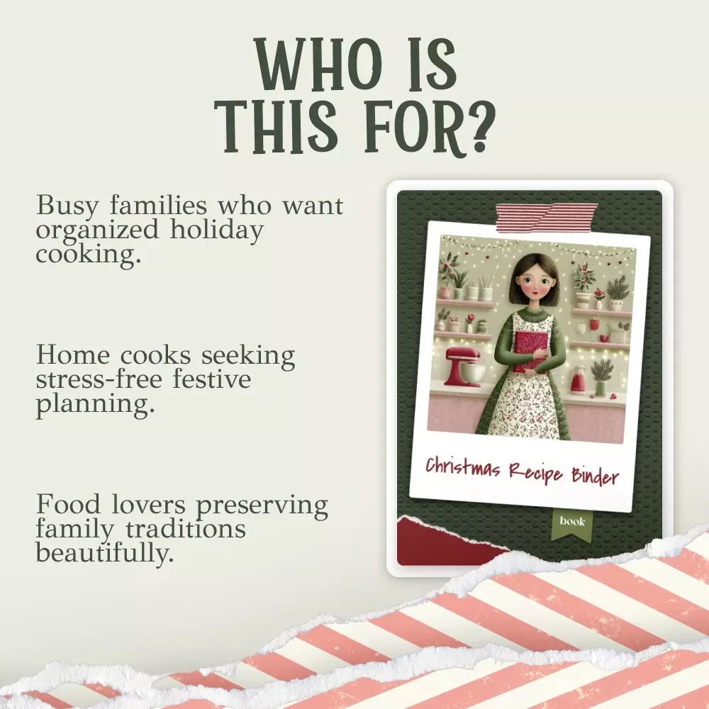 Christmas Recipe Binder | Festive Kitchen Organizer eBook | How to Create a Christmas Recipe Binder Step-by-Step for a Stress-Free Holiday