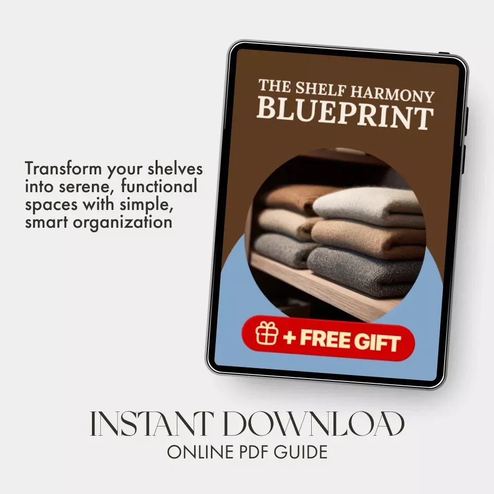 The Shelf Harmony Blueprint | Ultimate Guide on How to Organize Closet Shelves for a Beautiful, Functional Wardrobe Space | Digital Download