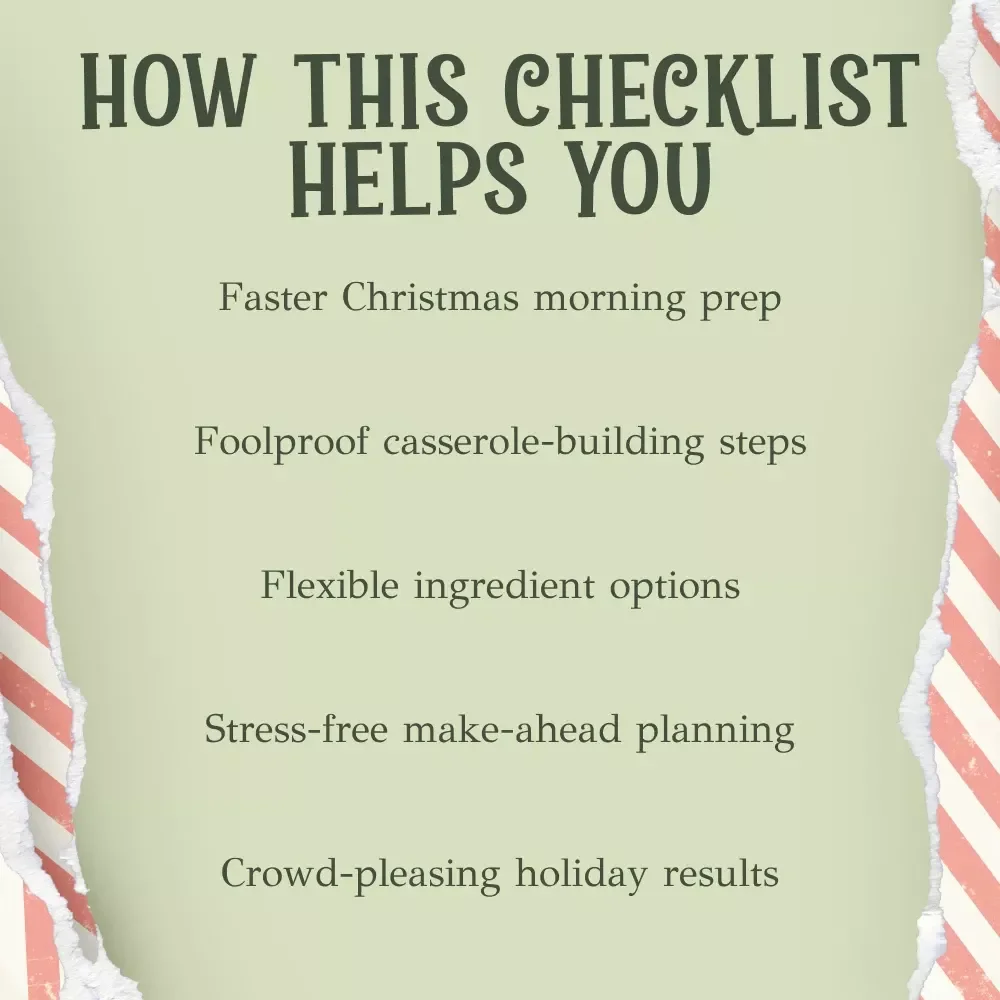 How to Make a Christmas Morning Breakfast Casserole Checklist | Festive Holiday Cooking Guide | Easy Make-Ahead Christmas Brunch Planner | how to make a christmas morning breakfast casserole