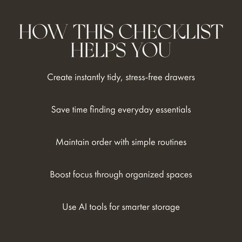 Drawers in Harmony | Minimalist Drawer Organization Guide | Home Storage & AI Organization Checklist