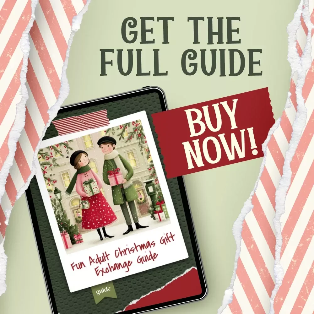 Fun Adult Christmas Gift Exchange Guide | Printable Holiday Party Guide for christmas gift exchange ideas for adults | Festive Digital Download