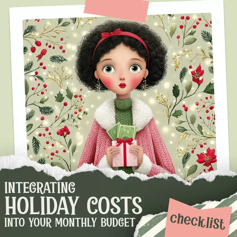 Integrating Holiday Costs Into Your Monthly Budget Checklist | Christmas Budget Planning | How to Integrate Christmas Budgeting Into Monthly Finances | Printable Savings Guide