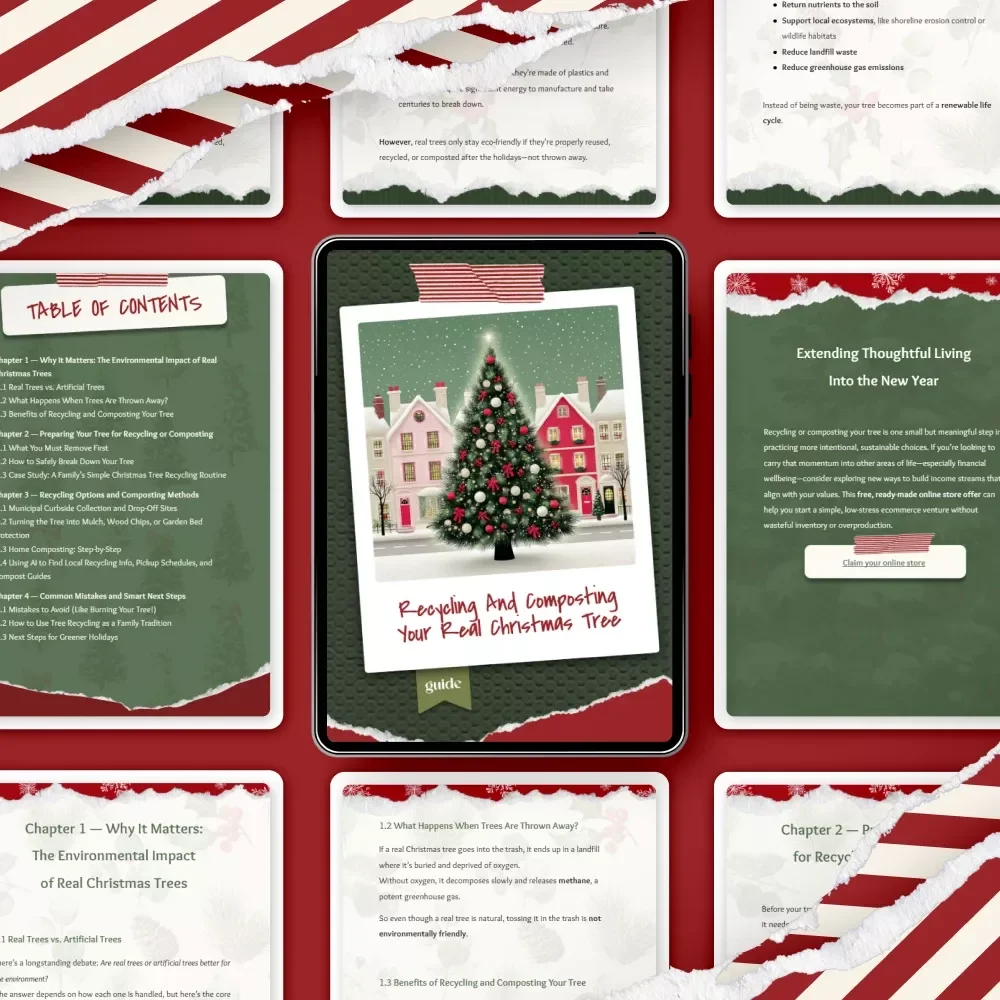 Recycling and Composting Your Real Christmas Tree | Eco-Friendly Holiday Guide | Sustainable Disposal Tips | How to recycle or compost a real christmas tree