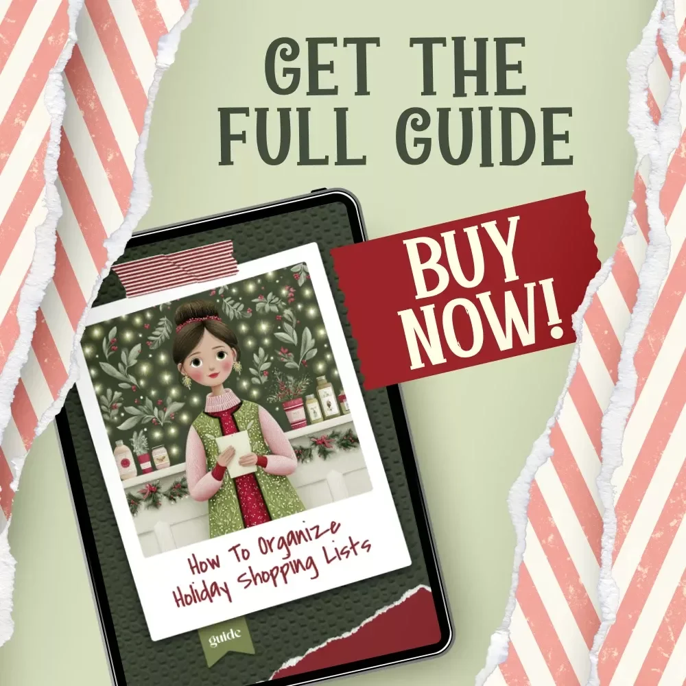How To Organize Holiday Shopping Lists | Digital Guide for Stress-Free Gift Planning, Budgeting & Time Management | Step-by-Step Holiday Organization eBook