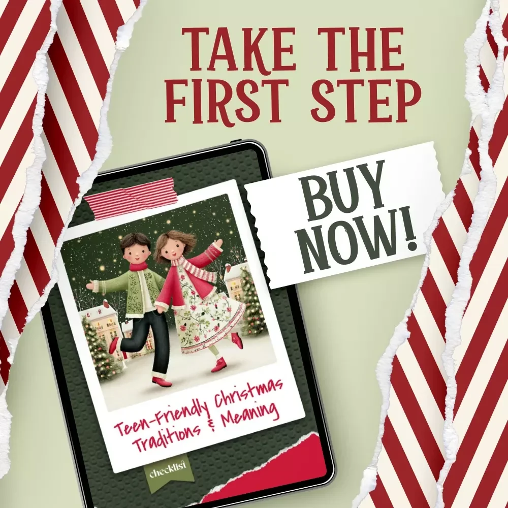 Teen-Friendly Christmas Traditions & Meaning Checklist | Holiday Guide for Families | Instant Digital Download | how to teach teens about christmas traditions and meaning