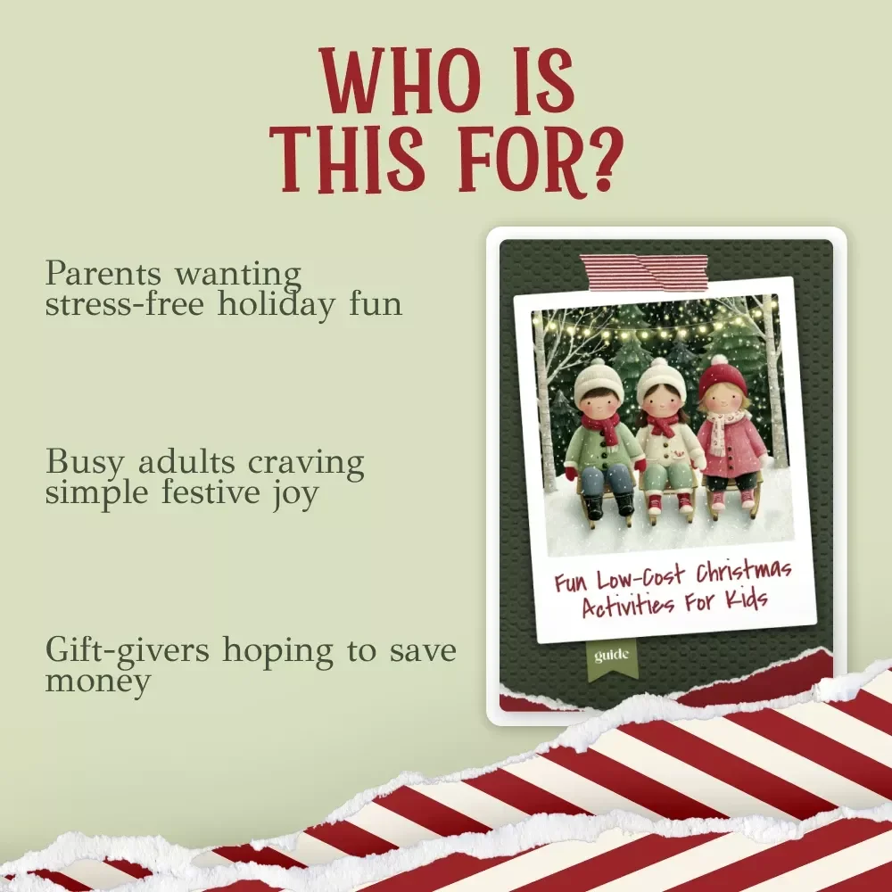 Fun Low-Cost Christmas Activities for Kids | Budget-Friendly Holiday Guide for Families | Digital Download with DIY Crafts, Simple Decorations & Meaningful Family Traditions | Low-Cost Christmas Activities for Kids