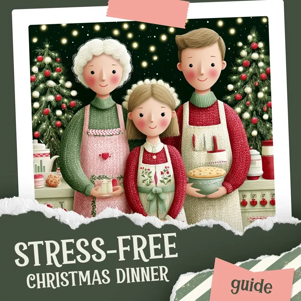 Stress-Free Christmas Dinner | Holiday Meal Planning eBook for how to make christmas dinner less stressful | Festive Menu, Prep & Hosting Guide