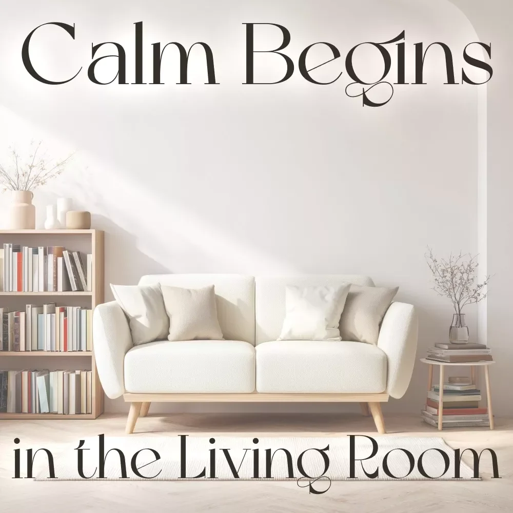Calm Begins in the Living Room | How to Declutter and Organize a Living Room | Digital eBook for Creating a Peaceful, Clutter-Free Space