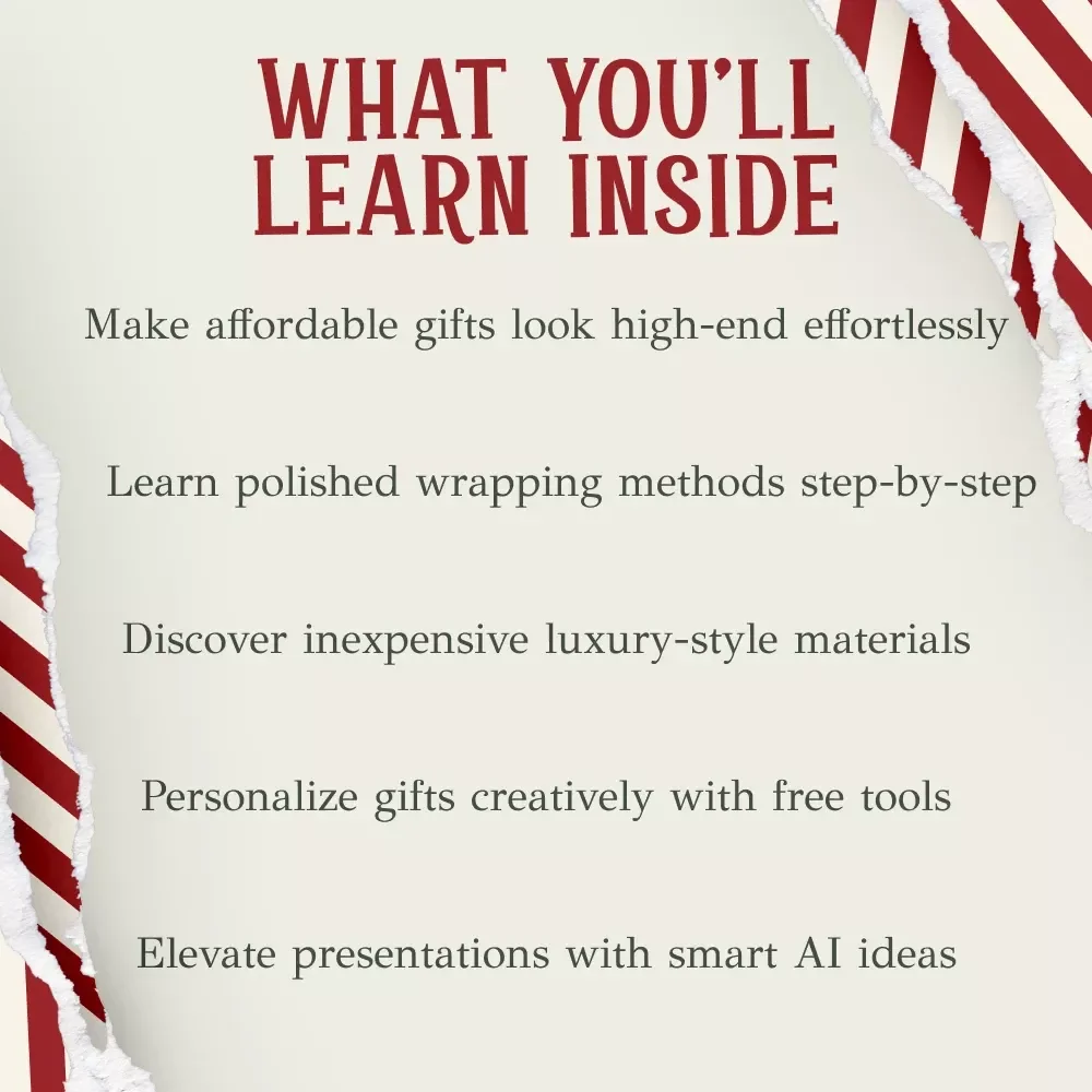 Luxe Looks on a Budget | Digital Download Gift-Wrapping Guide, Luxury Gift Presentation Tips, Budget-Friendly Gifting eBook, Printable Checklist