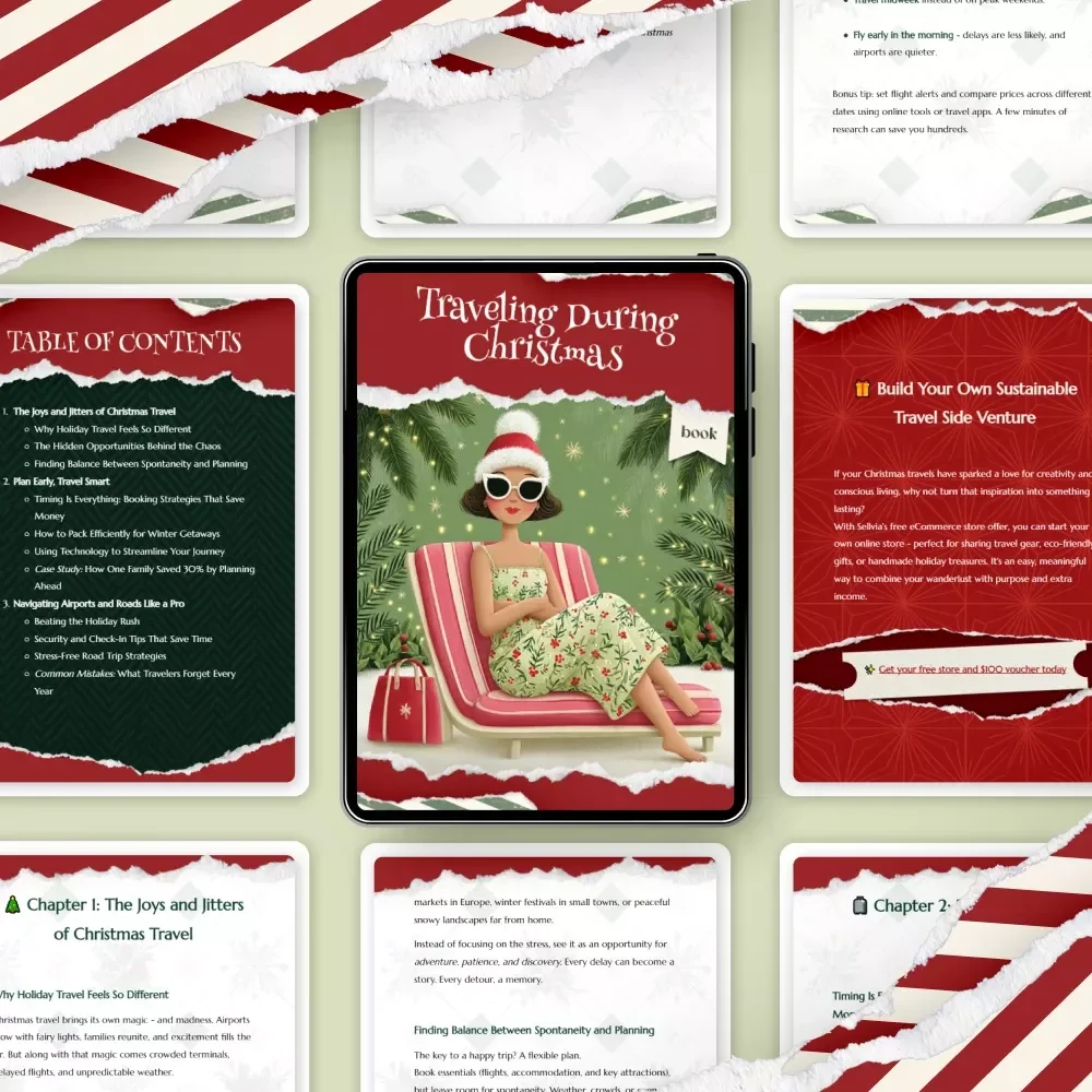 Traveling During Christmas | Holiday Travel eBook Guide for Stress-Free Winter Trips | Tips for Traveling During Christmas