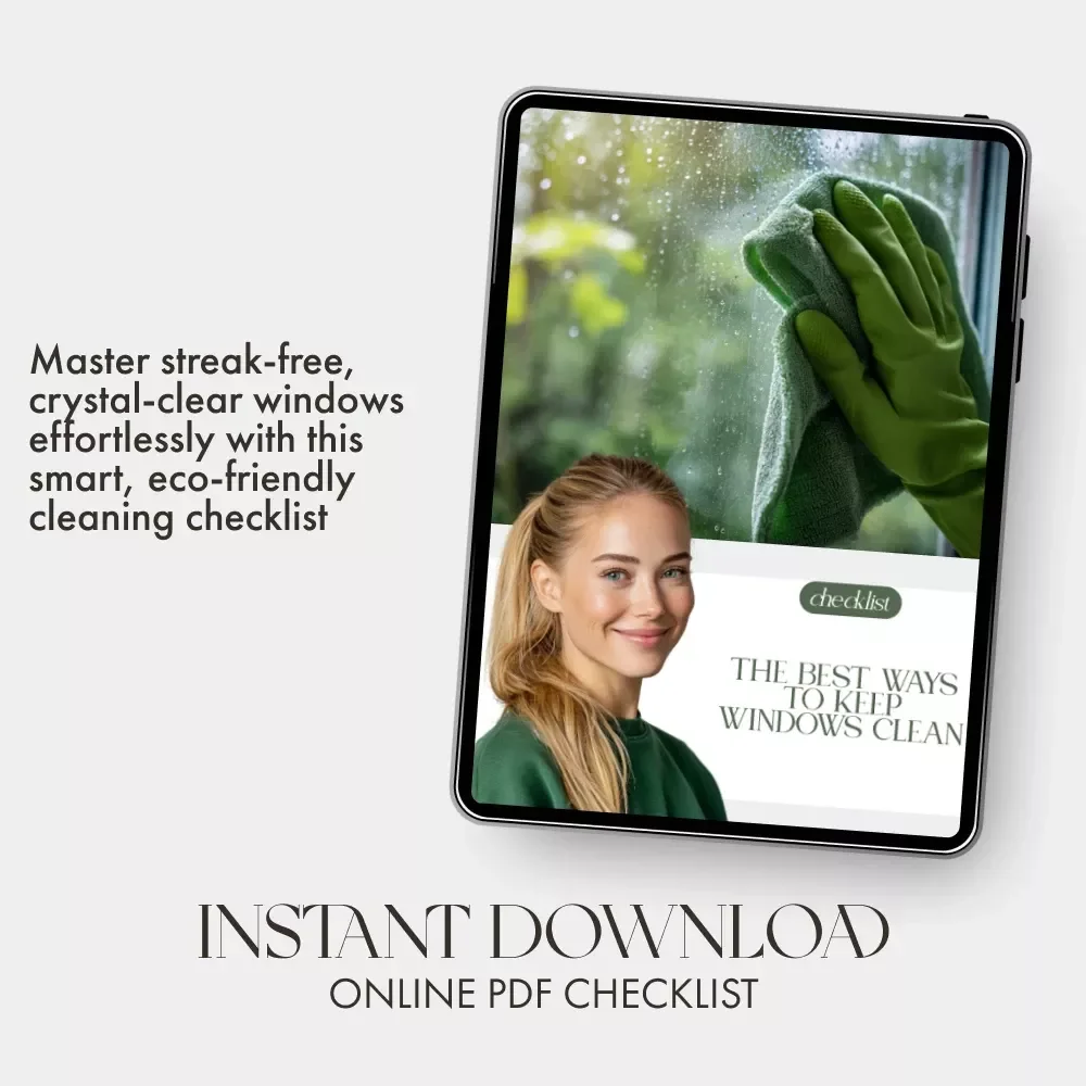 The Best Ways to Keep Windows Clean | Printable Window Cleaning Checklist | Digital Download for Streak-Free Shine, Eco-Friendly Glass Care & Smart Home Cleaning Tips