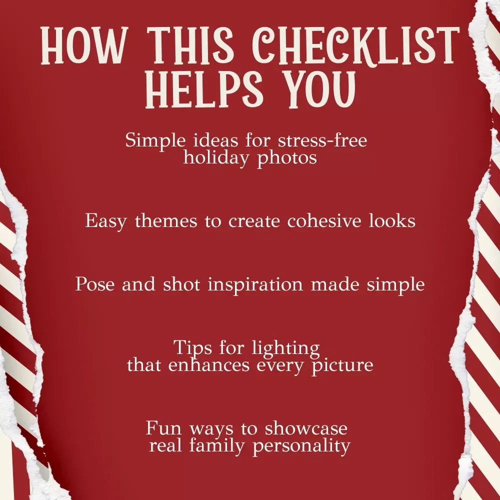 Picture-Perfect Christmas: Family Photo Ideas Checklist | Christmas Family Photo Ideas Printable Checklist for Holiday Photos | Festive Photography Guide