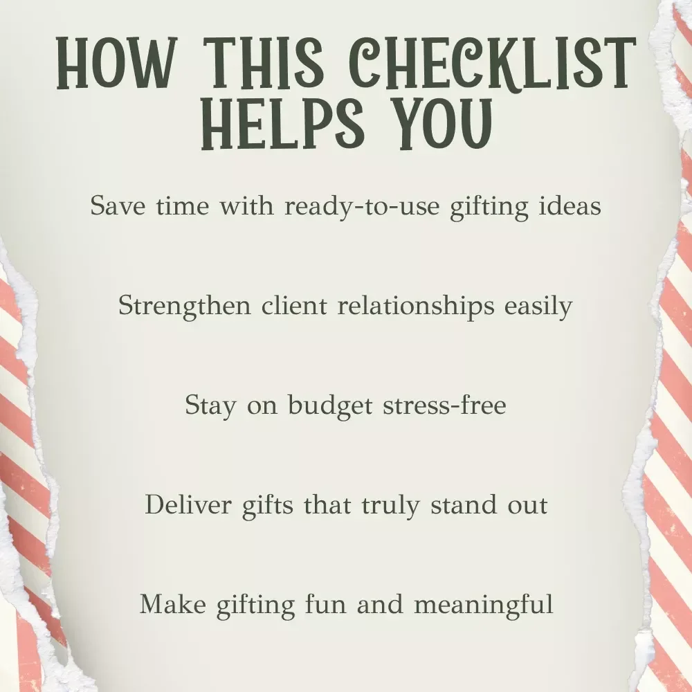 The Ultimate Christmas Gift Checklist for Clients | Printable Holiday Gift Planning Guide | Digital Download for Meaningful christmas gifts for clients