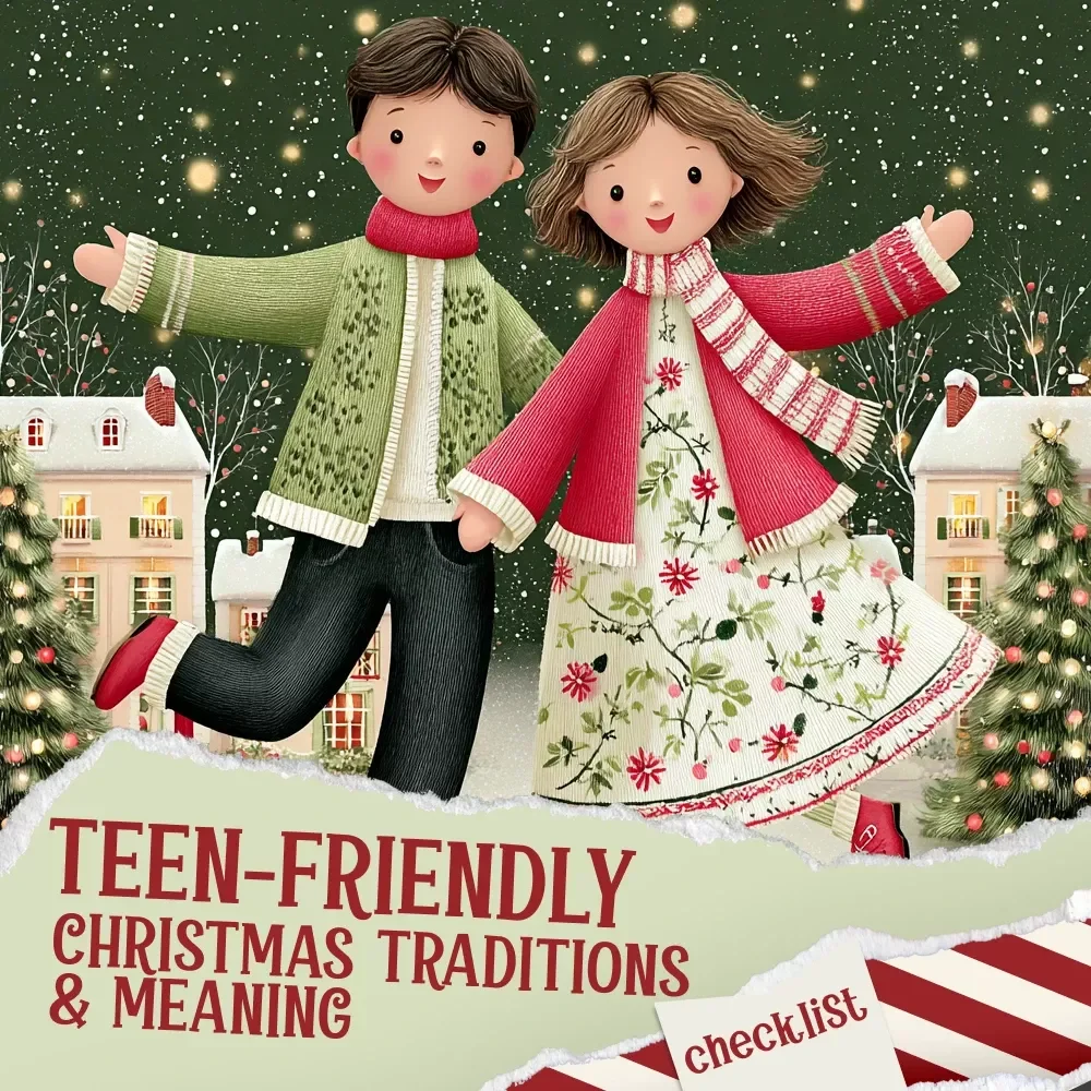 Teen-Friendly Christmas Traditions & Meaning Checklist | Holiday Guide for Families | Instant Digital Download | how to teach teens about christmas traditions and meaning