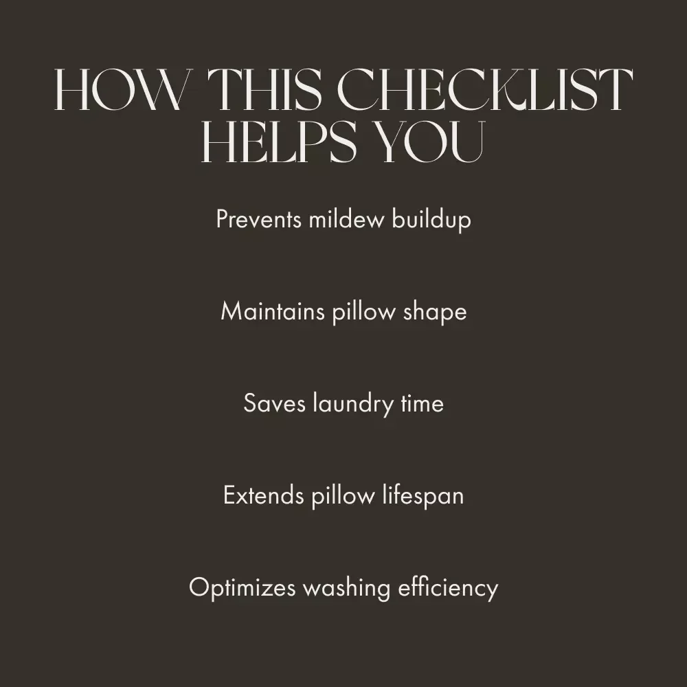 Fresh Dreams Pillow Care Checklist – The Ultimate Guide for the Best Way to Wash Pillows | Digital Download, eBook, Step-by-Step Laundry Checklist