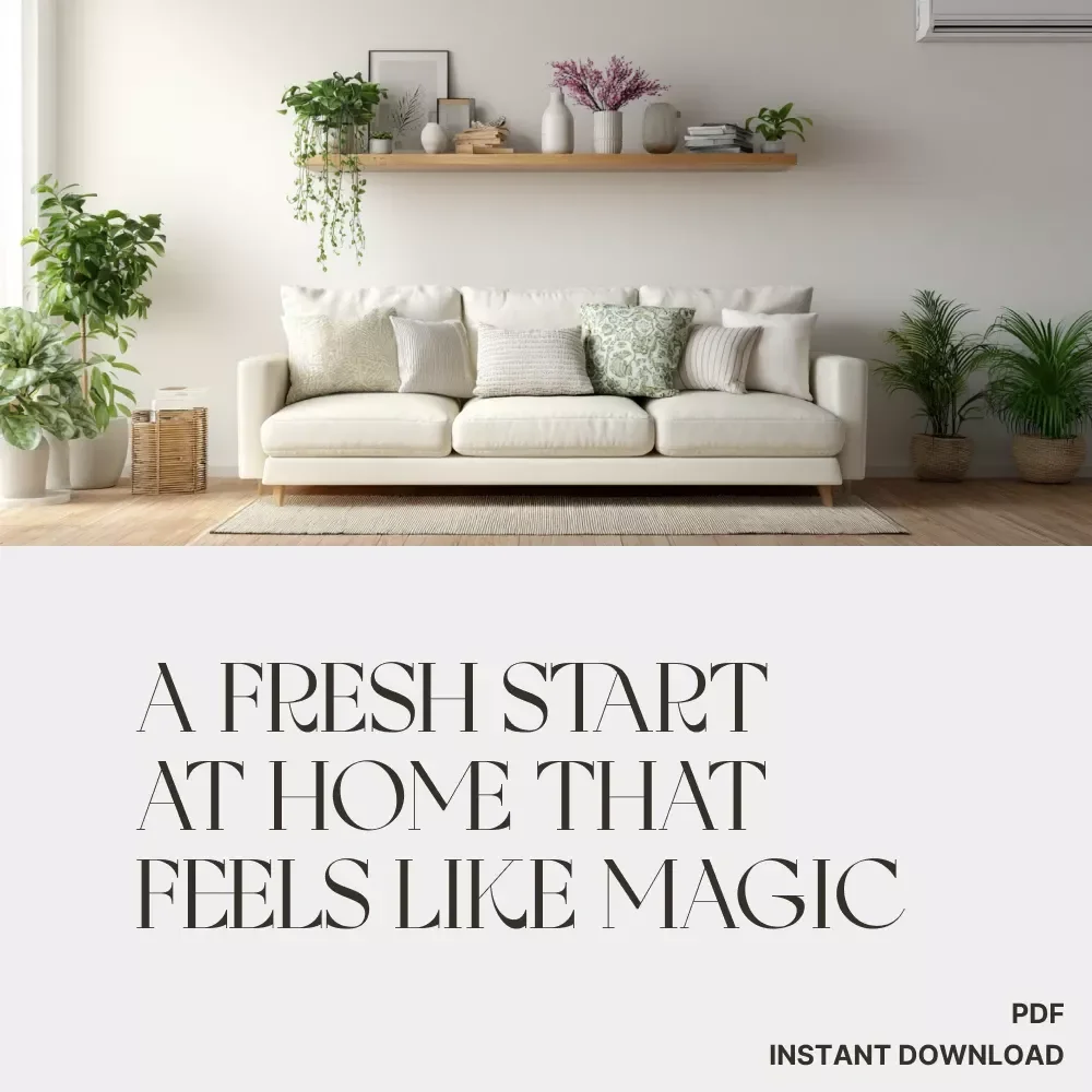 A Fresh Start at Home That Feels Like Magic — Transform Your Space & Learn What to Do to Change Home Atmosphere | Digital Home Energy Reset Guide, eBook, and Checklist