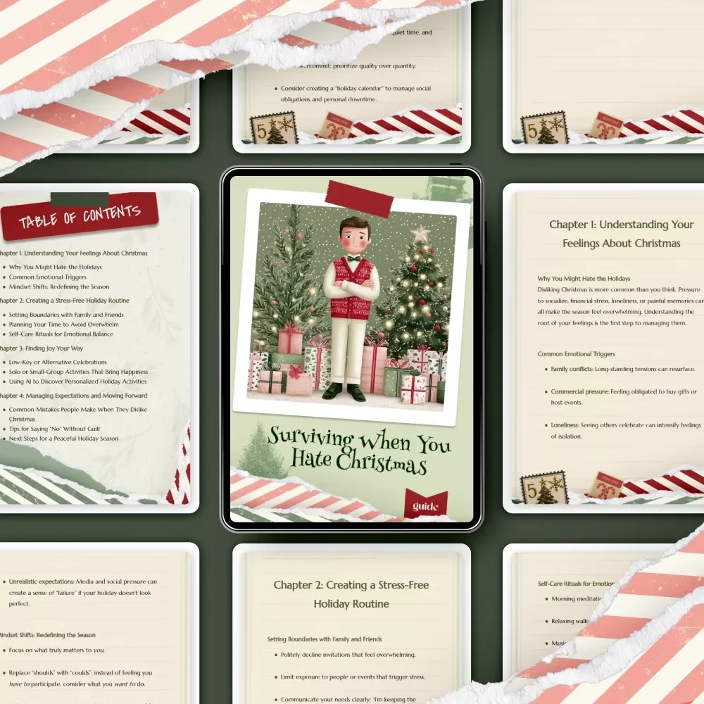 Surviving When You Hate Christmas | Holiday Survival Guide for Overwhelmed Adults | Gentle Seasonal Support | what to do when you hate christmas | Stress-Free Christmas Mindset Guide (Digital Download)