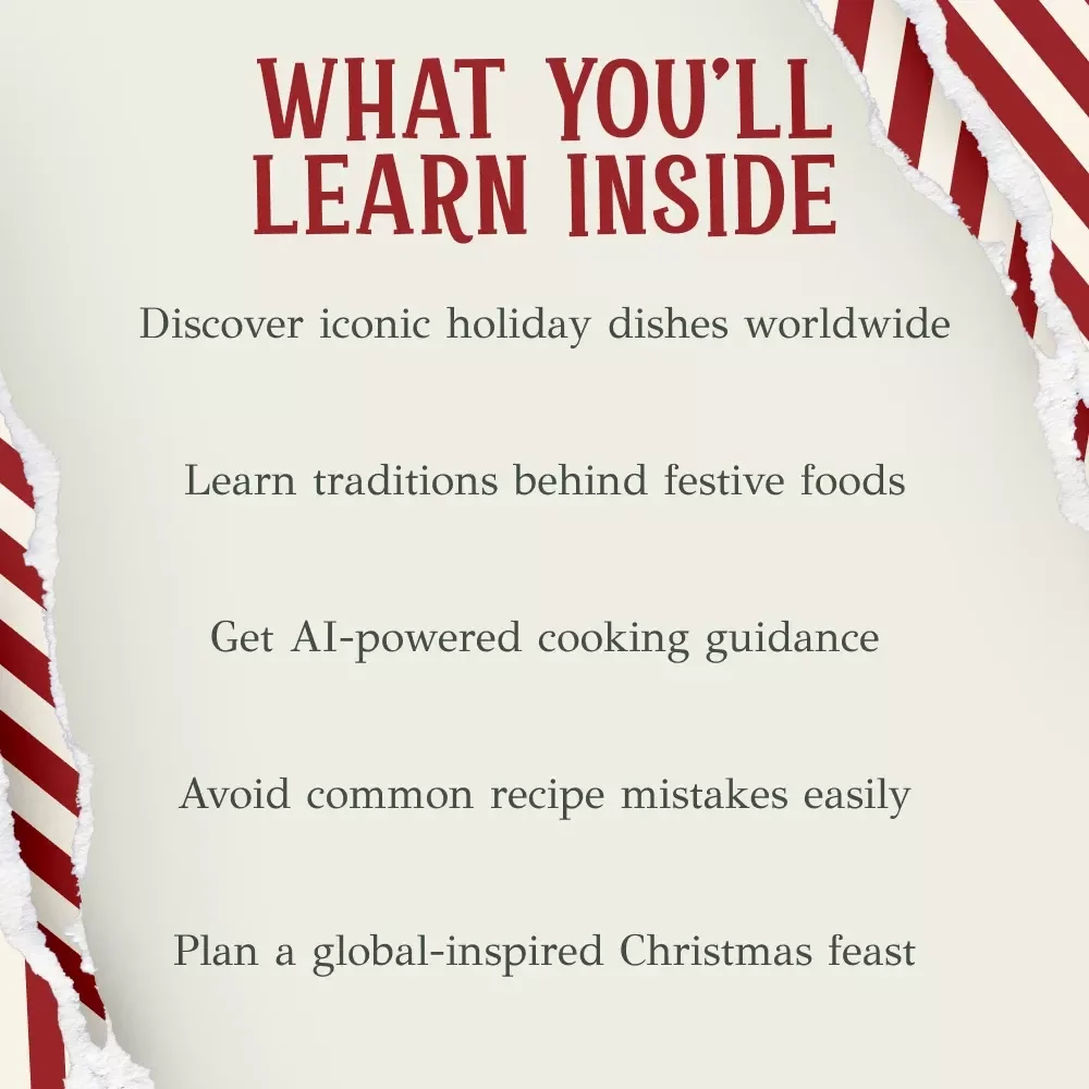 Discover the World’s Most Beloved Holiday Foods – Global Christmas Guide | Digital Download | Explore the most popular christmas foods around the world