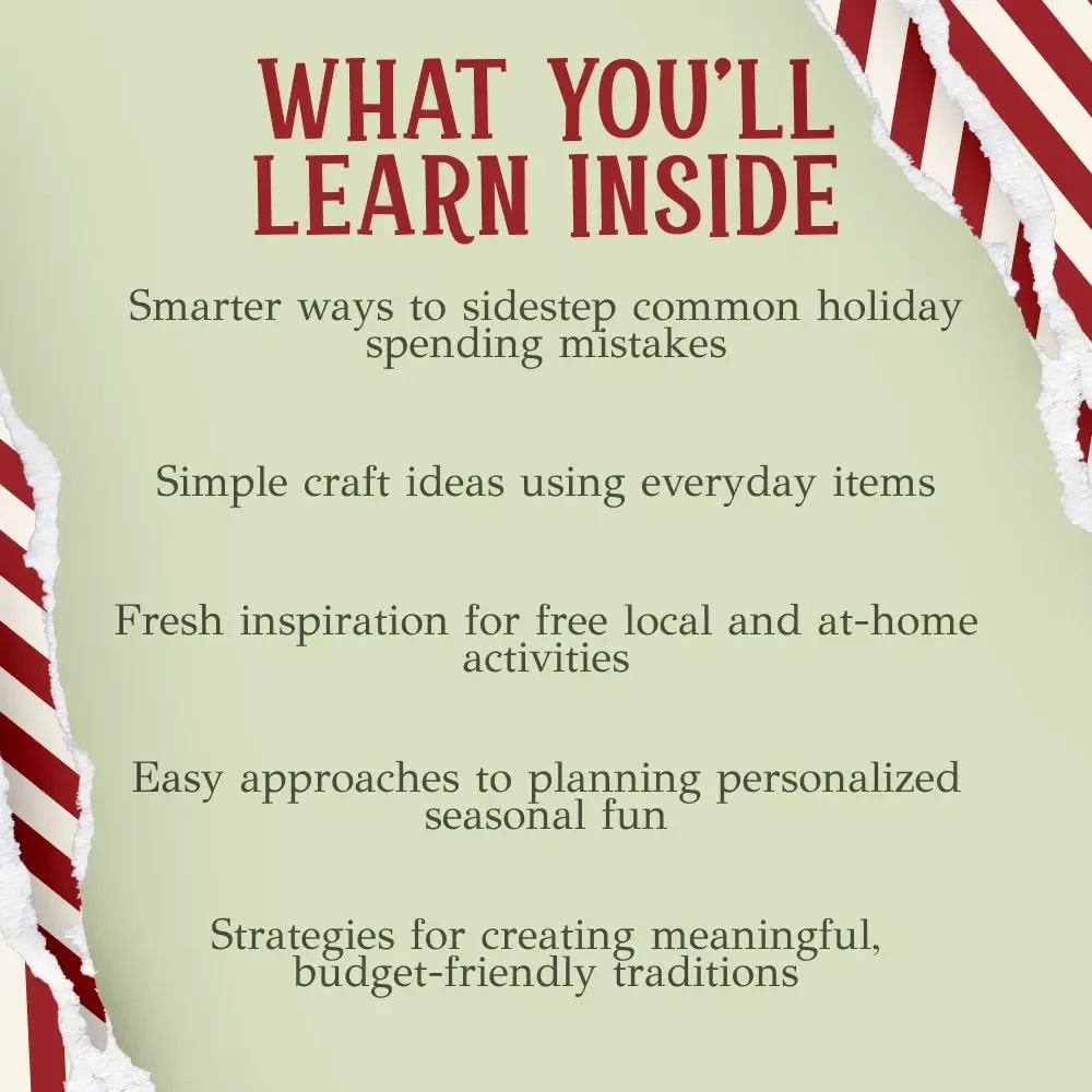 Fun Low-Cost Christmas Activities for Kids | Budget-Friendly Holiday Guide for Families | Digital Download with DIY Crafts, Simple Decorations & Meaningful Family Traditions | Low-Cost Christmas Activities for Kids