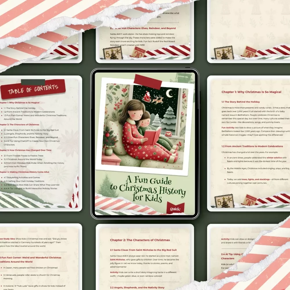 A Fun Guide to Christmas History for Kids | Holiday Learning eBook | how to explain christmas history to kids in a fun way | Festive Educational Digital Download