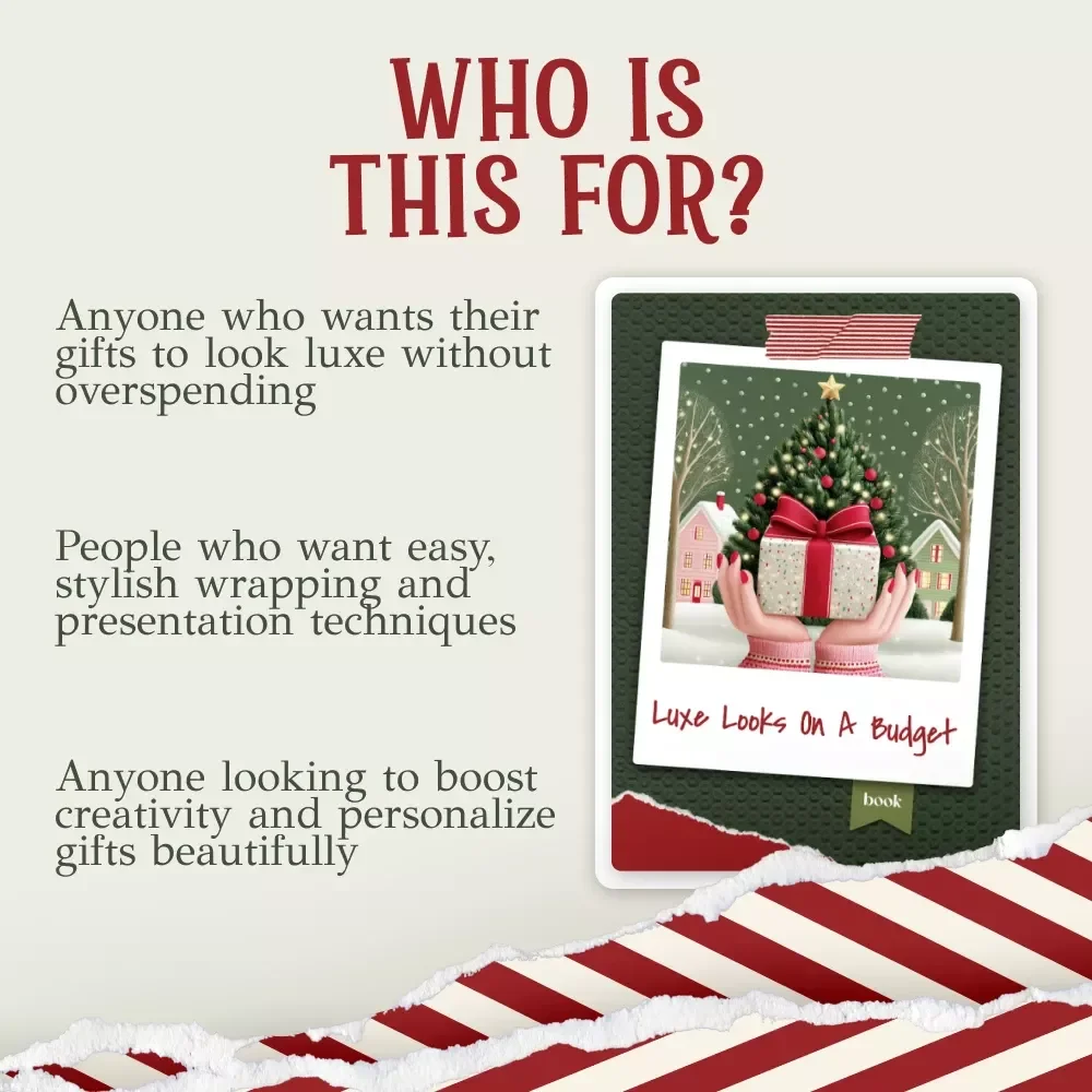 Luxe Looks on a Budget | Digital Download Gift-Wrapping Guide, Luxury Gift Presentation Tips, Budget-Friendly Gifting eBook, Printable Checklist
