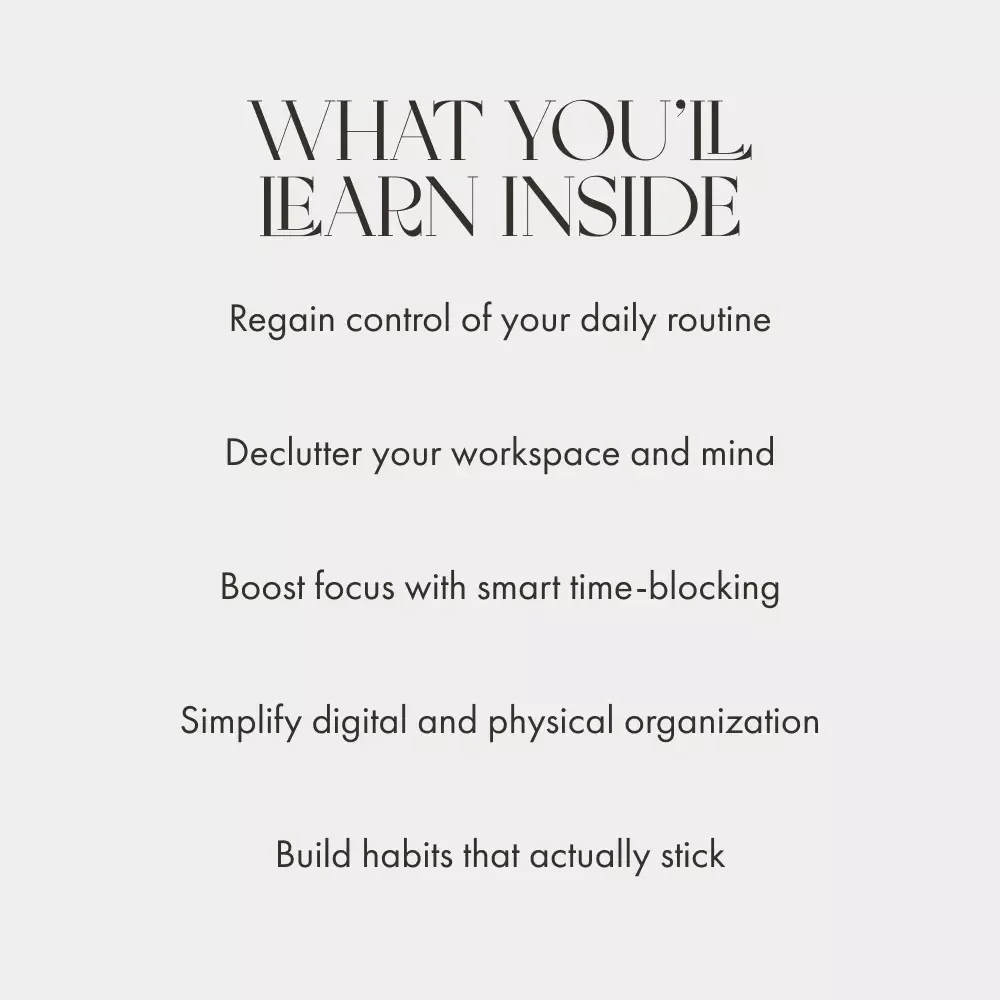 When Your Workflow Feels Messy | Digital Productivity Guide for Home Office Organization, AI Workflow Planner & Daily Routine Reset eBook | Printable PDF Download