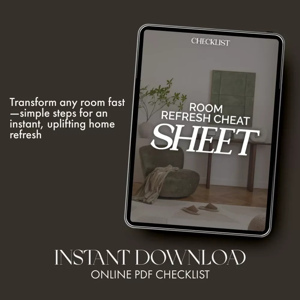 Room Refresh Cheat Sheet | How to Refresh a Room Without Buying Anything | Home Makeover Printable Checklist for Easy Room Update