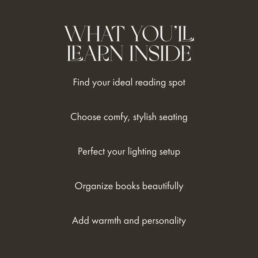 Warm Nooks and Happy Reads | Cozy Reading Corner eBook Guide | How to Make Reading Corner Cozy | Digital Home Décor Inspiration for Book Lovers
