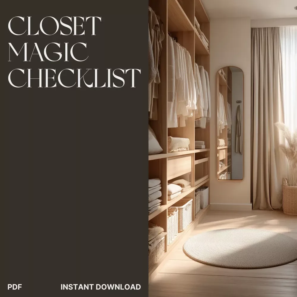 Maximize Space with Closet Magic Checklist | Digital Closet Organization Guide | Printable Decluttering & Storage Planner for Home, Apartment, or Wardrobe Makeover