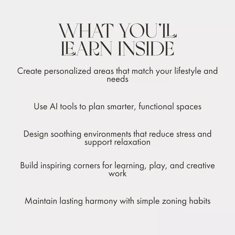 How to Create Zones for Calm, Clarity, and Creativity | Home Zoning eBook for Productivity, Relaxation & Focus | Digital Download Guide on How to Create Zones in Your Home