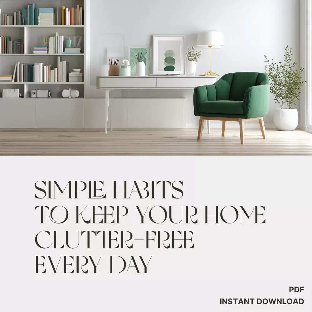 Simple Habits to Keep Your Home Clutter-Free Every Day | Printable Digital Guide | Simple Methods to Reduce Clutter Daily | Home Organization eBook