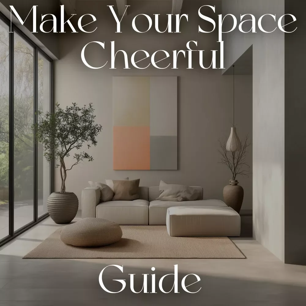 Simple Ways to Make Your Space Cheerful | Digital Home Decor eBook | Mood-Boosting Interior Design Guide | Cozy Home Checklist | Declutter & Color Your Space Happy