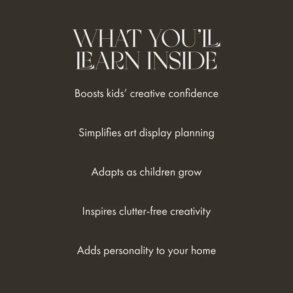 Little Artists Big Walls | How to Create a Kids Art Display Area | Digital Guide for Parents & Creative Homes
