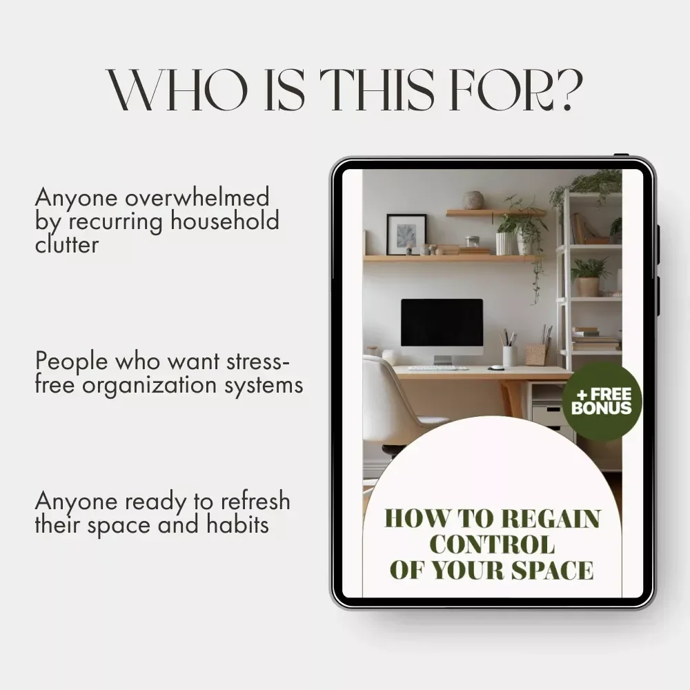 How to Regain Control of Your Space | Printable Home Reset Checklist | Digital Download Guide for When Home Organization Fails