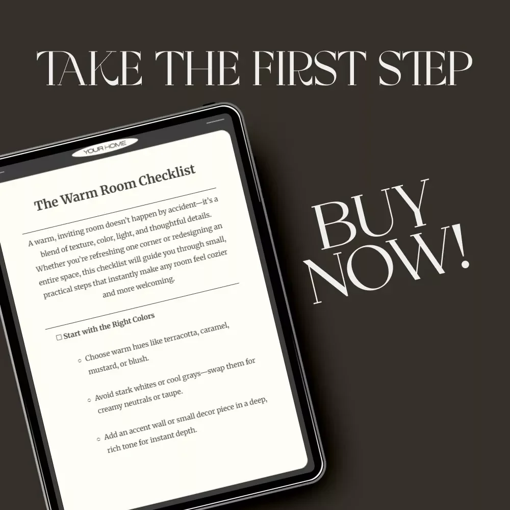The Warm Room Checklist | Cozy Home Decor Guide | Digital Download for How to Make a Room Feel Warmer Instantly