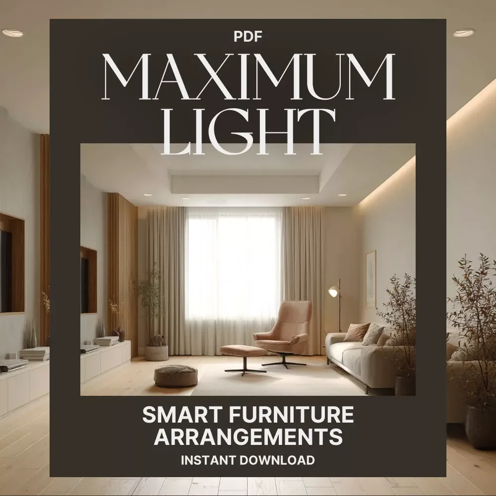 Smart Furniture Arrangements for Maximum Light | Digital Guide on How to Arrange Furniture for Better Lighting | Home Interior eBook for Bright, Balanced Spaces