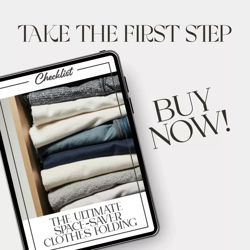 The Ultimate Space-Saver Clothes Folding Checklist | Digital Download Guide for How to Fold Clothes for Maximum Space | Travel, Closet & Drawer Organization Printable